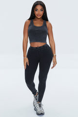 Ribbed High-Rise Leggings