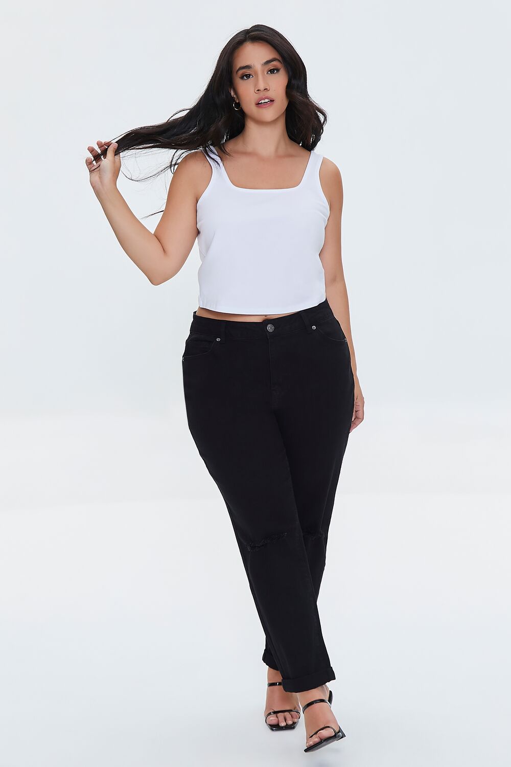 Plus Size Cropped Tank Top
