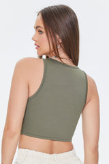 Split-Neck Crop Top