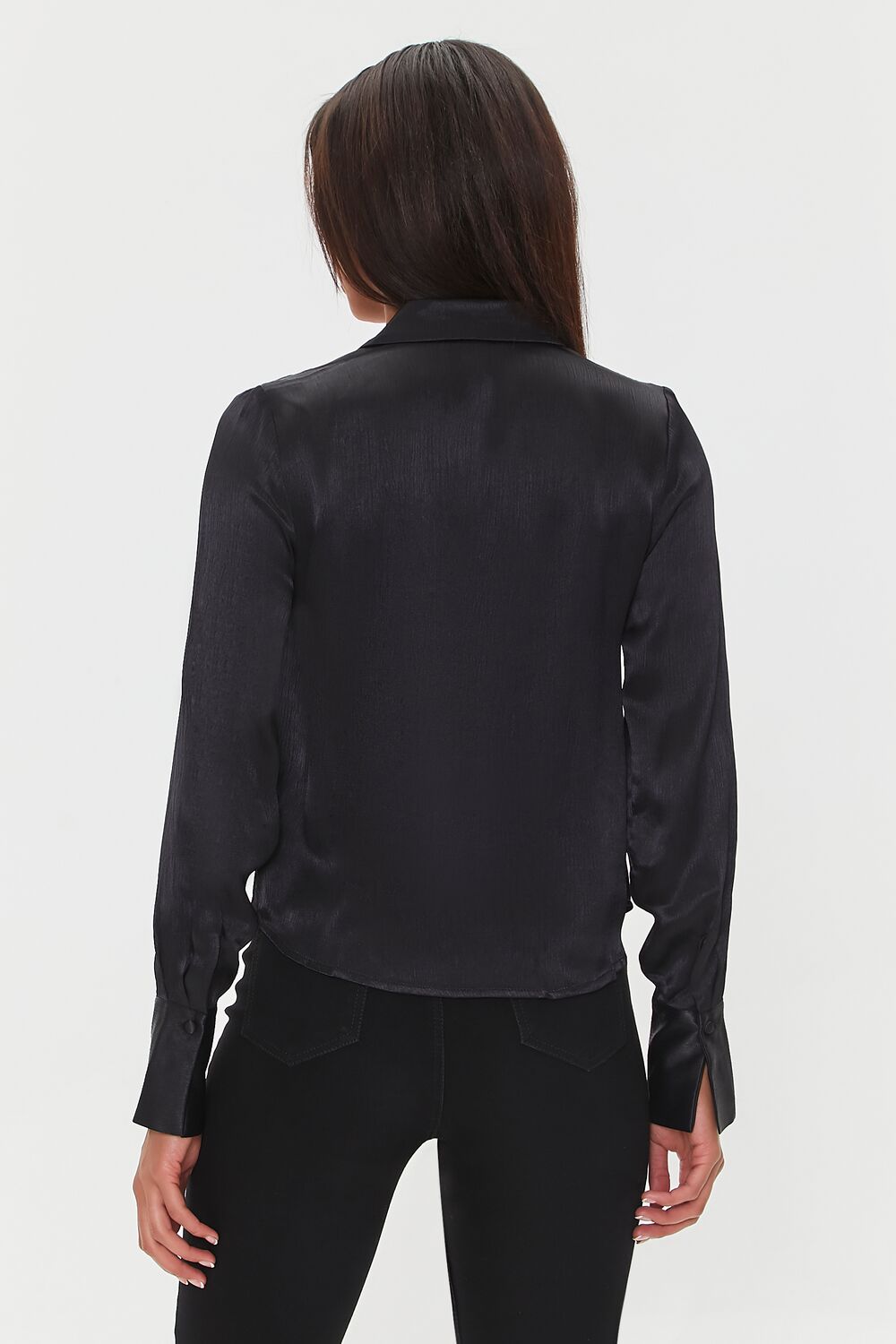 Tie-Front Satin Top
