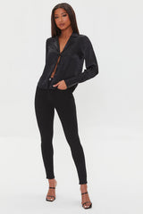 Tie-Front Satin Top