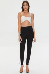 Ruched Sweetheart Cropped Cami