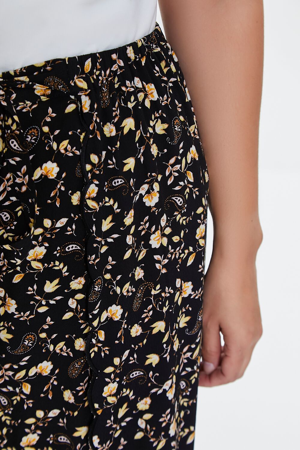 Plus Size Floral Print Palazzo Pants
