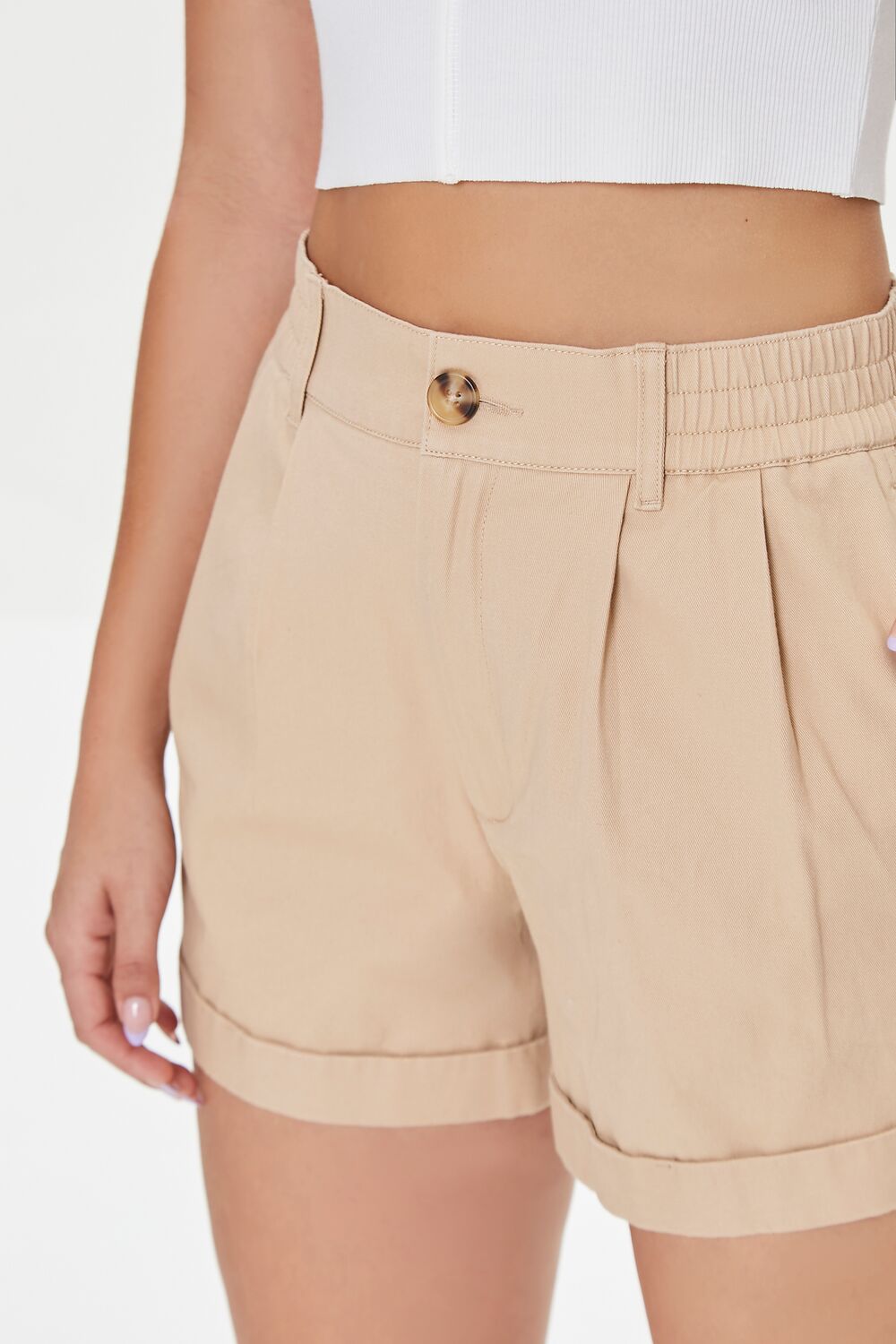 Cuffed Twill Shorts