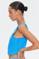 Ribbed O-Ring Cropped Tank Top