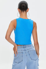 Ribbed O-Ring Cropped Tank Top