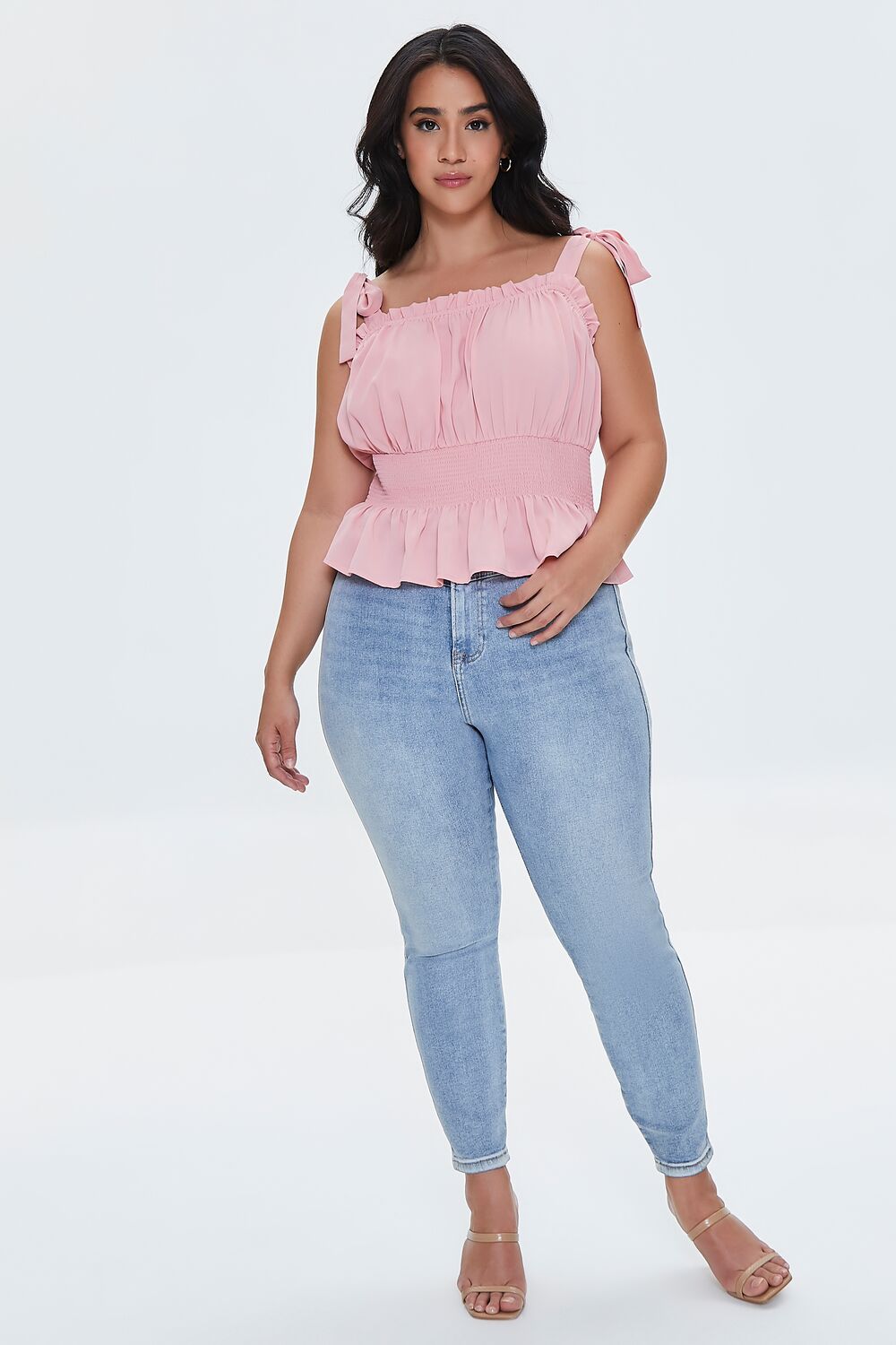 Plus Size Tie-Strap Top