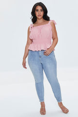 Plus Size Tie-Strap Top