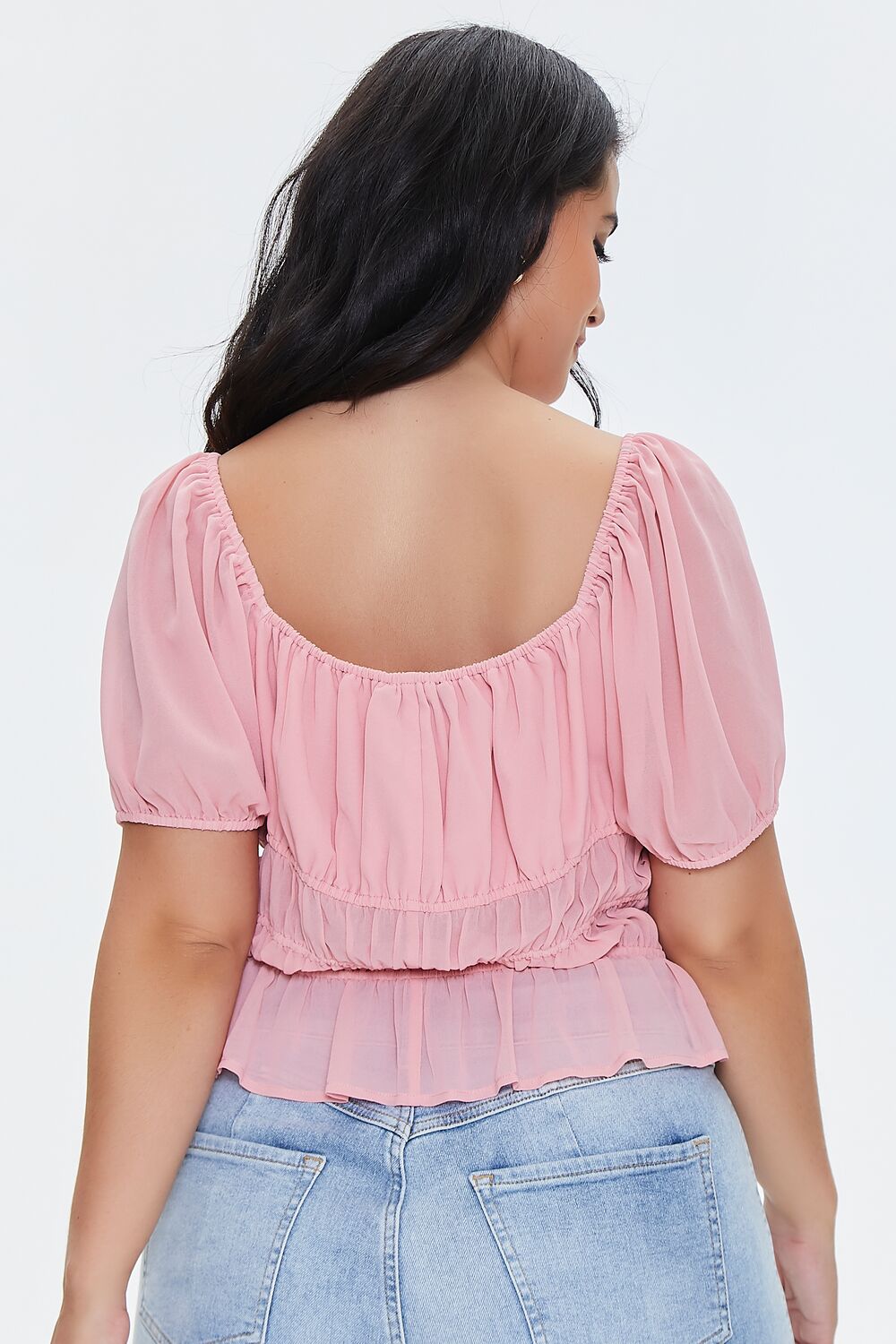 Plus Size Flounce-Hem Top