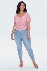 Plus Size Flounce-Hem Top