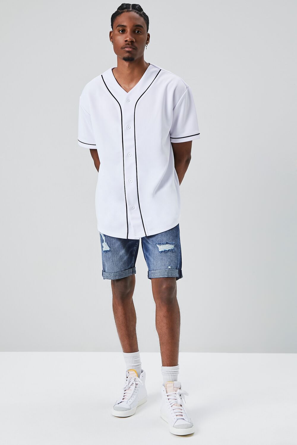 Cotton Denim Shorts