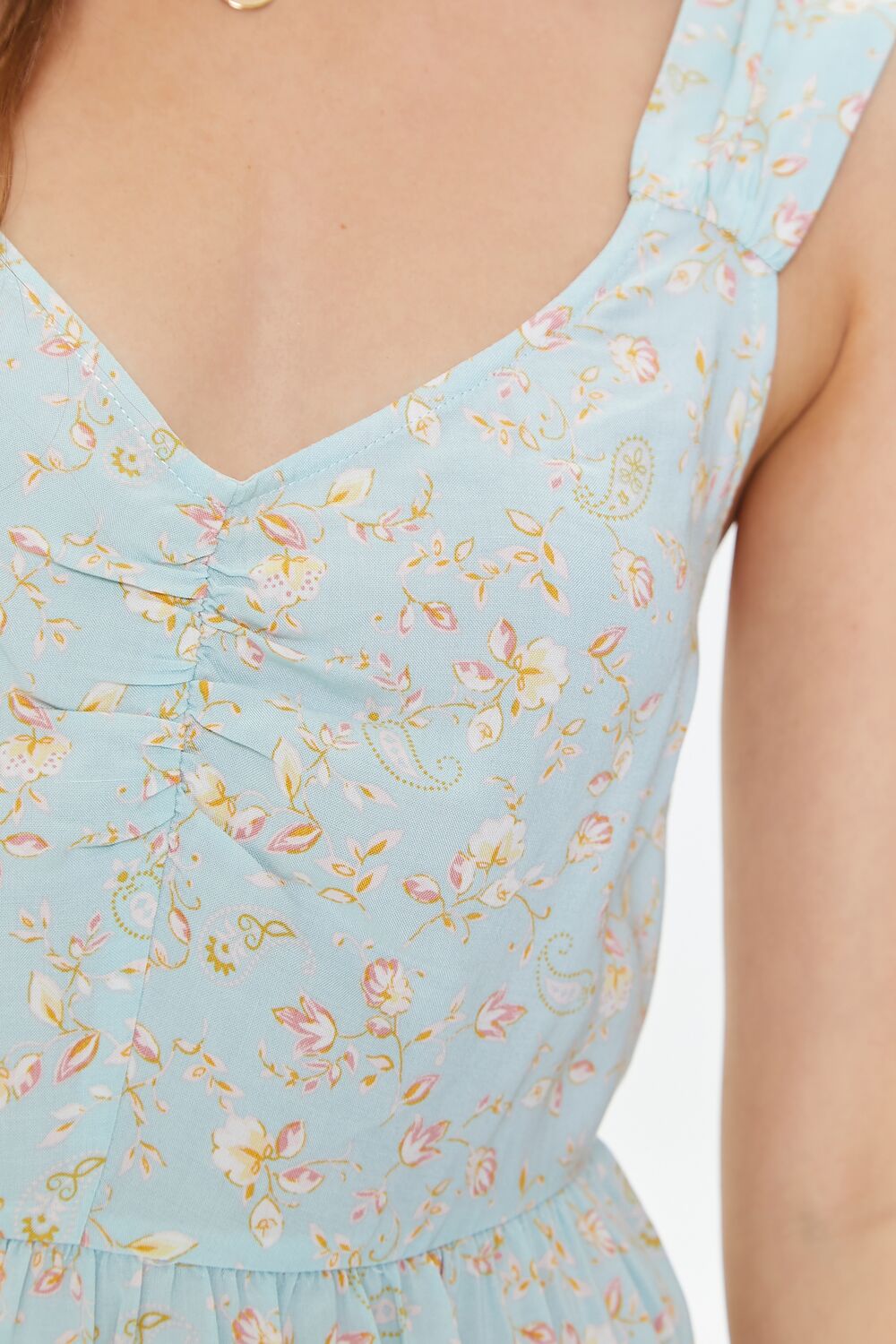 Floral Print Cutout Mini Dress