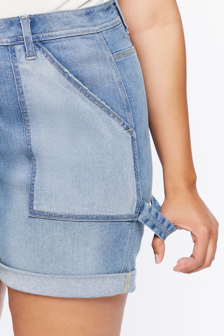 Plus Size Reworked Denim Shorts