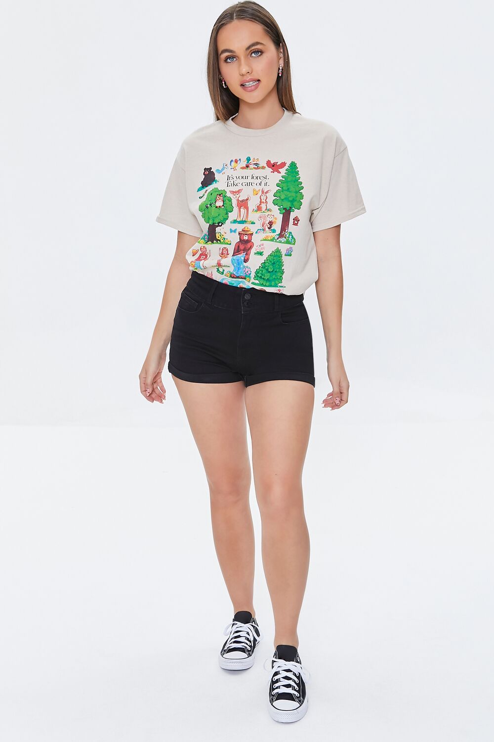 Uplyfter High-Rise Denim Shorts