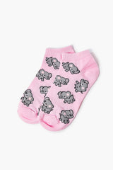 Elephant Print Ankle Socks
