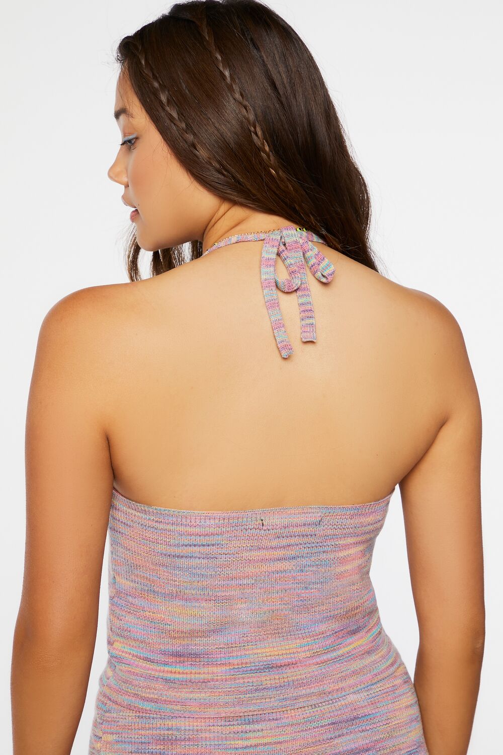 Sweater-Knit Halter Crop Top