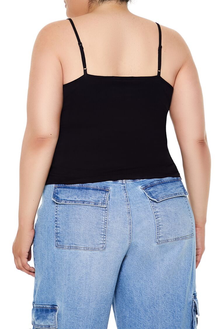 Plus Size Cotton-Blend Basic Cami