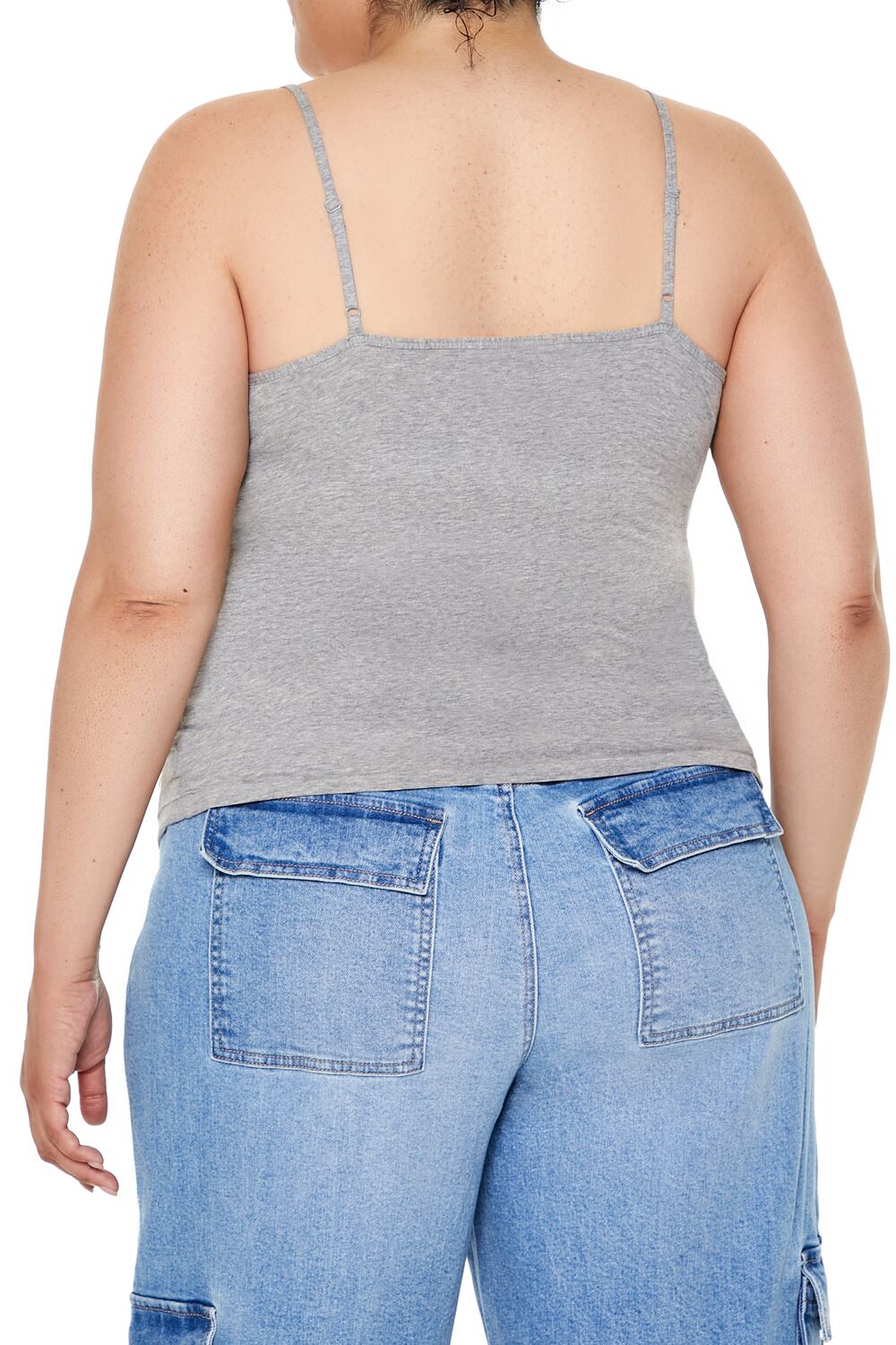 Plus Size Cotton-Blend Basic Cami