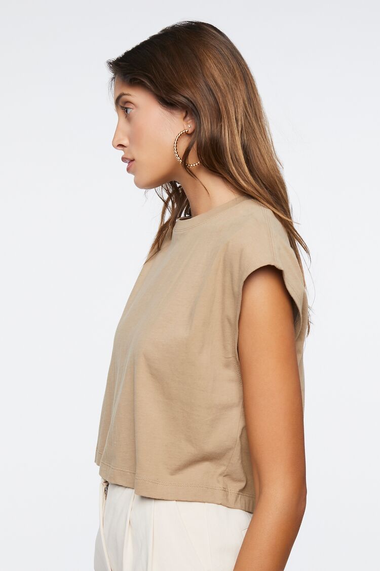 Crew Neck Cap-Sleeve Tee