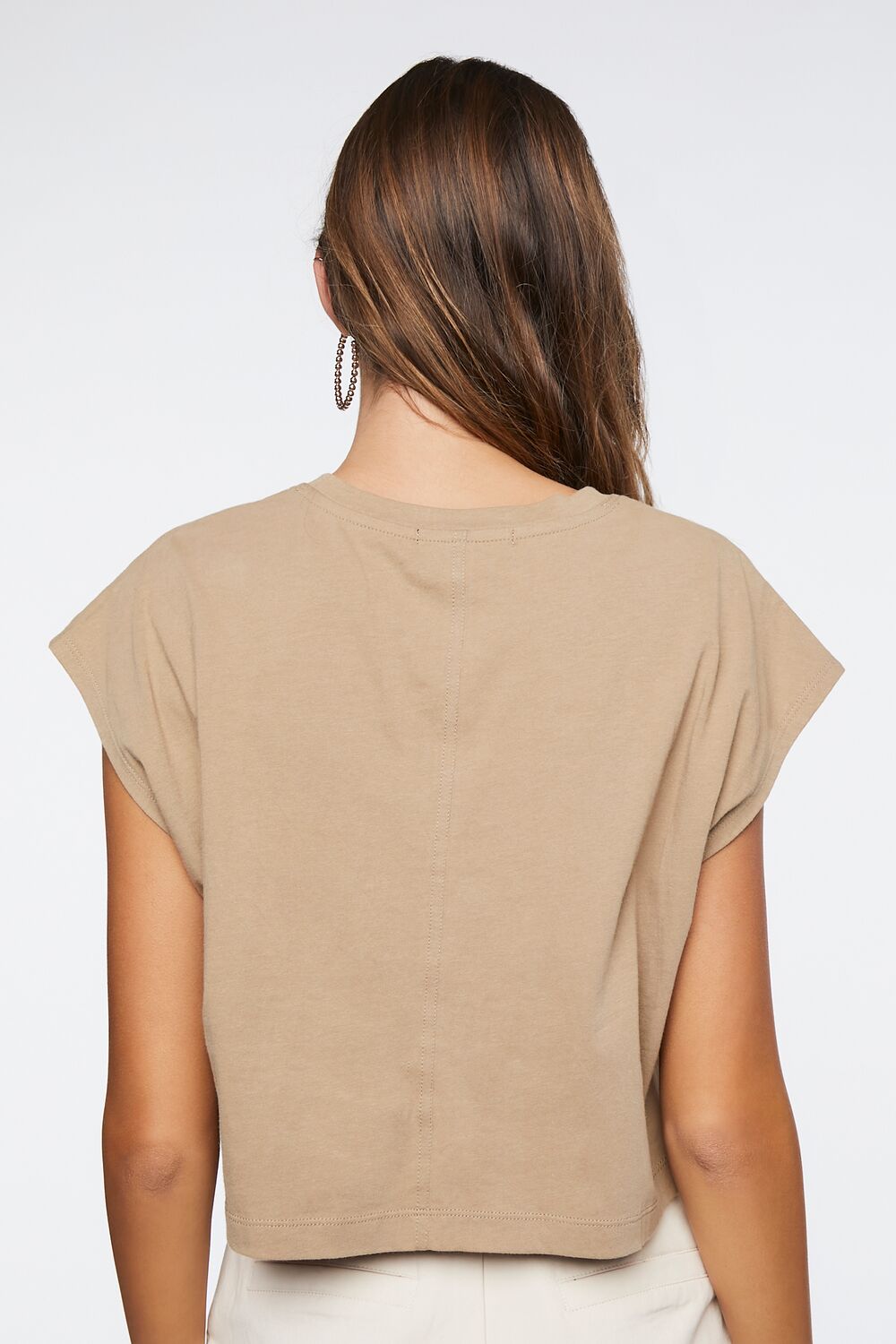 Crew Neck Cap-Sleeve Tee