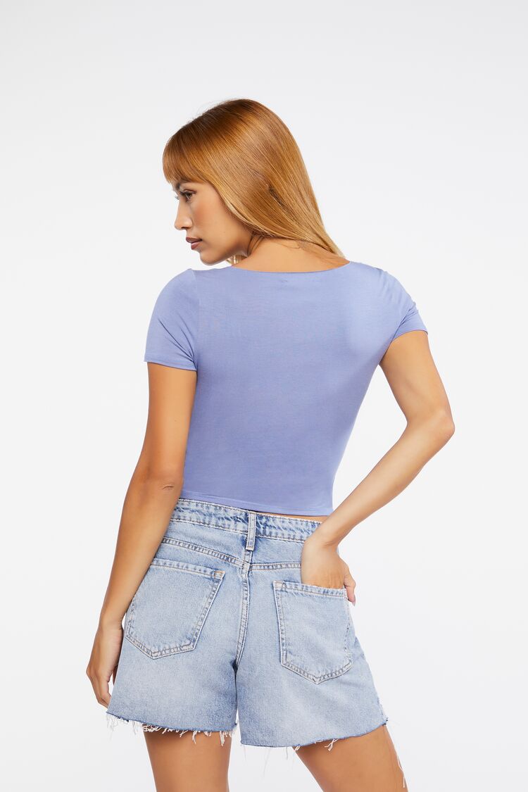 Cutout Button-Loop Tee