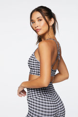Seamless Gingham Sports Bra