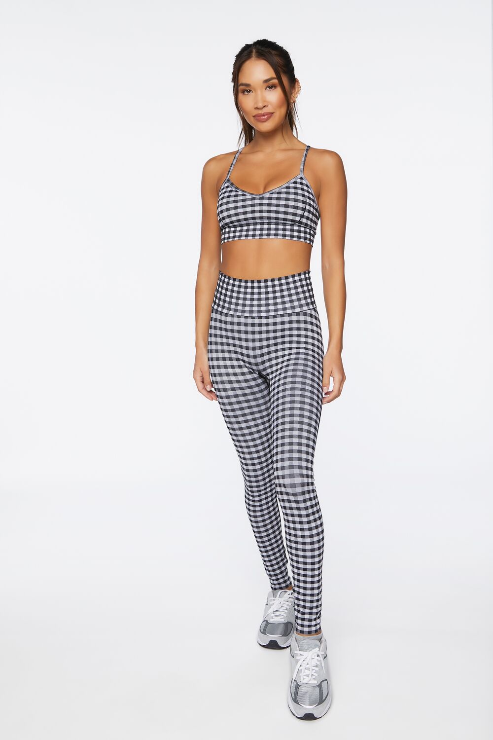 Seamless Gingham Sports Bra