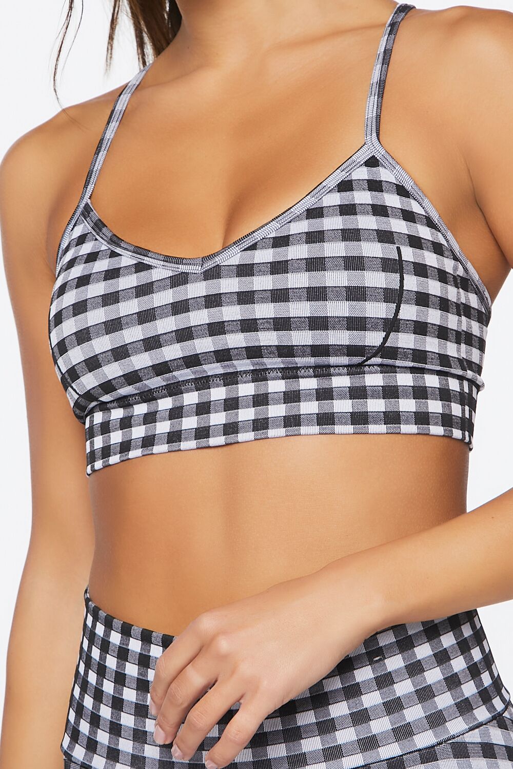 Seamless Gingham Sports Bra