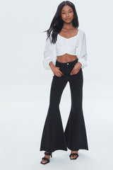 Satin Wraparound Crop Top
