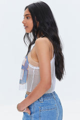 Reworked Boston Graphic Crop Top