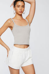 French Terry High-Rise Shorts