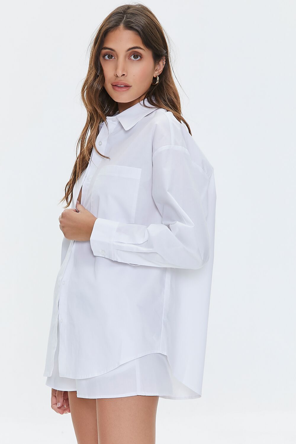 Poplin Drop-Sleeve Shirt