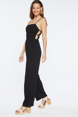 Ruched Tie-Strap Jumpsuit