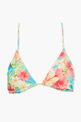Tropical Floral Print Bikini Top