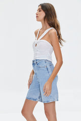 V-Strap Cutout Crop Top