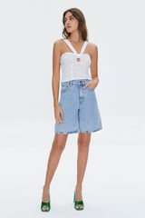 V-Strap Cutout Crop Top