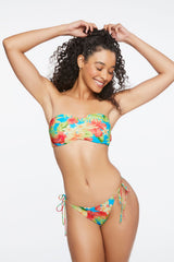 Tropical Floral Print Bikini Bottoms