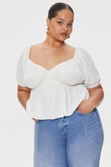 Plus Size Flounce-Hem Top
