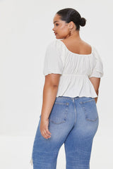 Plus Size Flounce-Hem Top