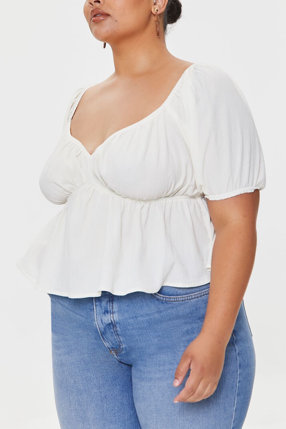 Plus Size Flounce-Hem Top