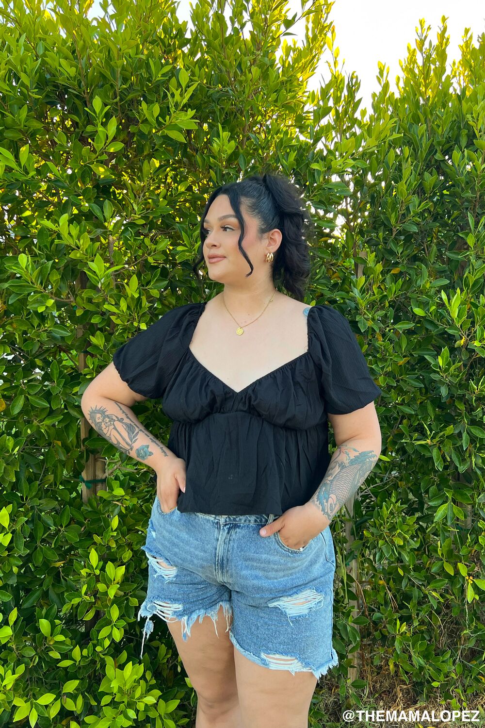 Plus Size Flounce-Hem Top