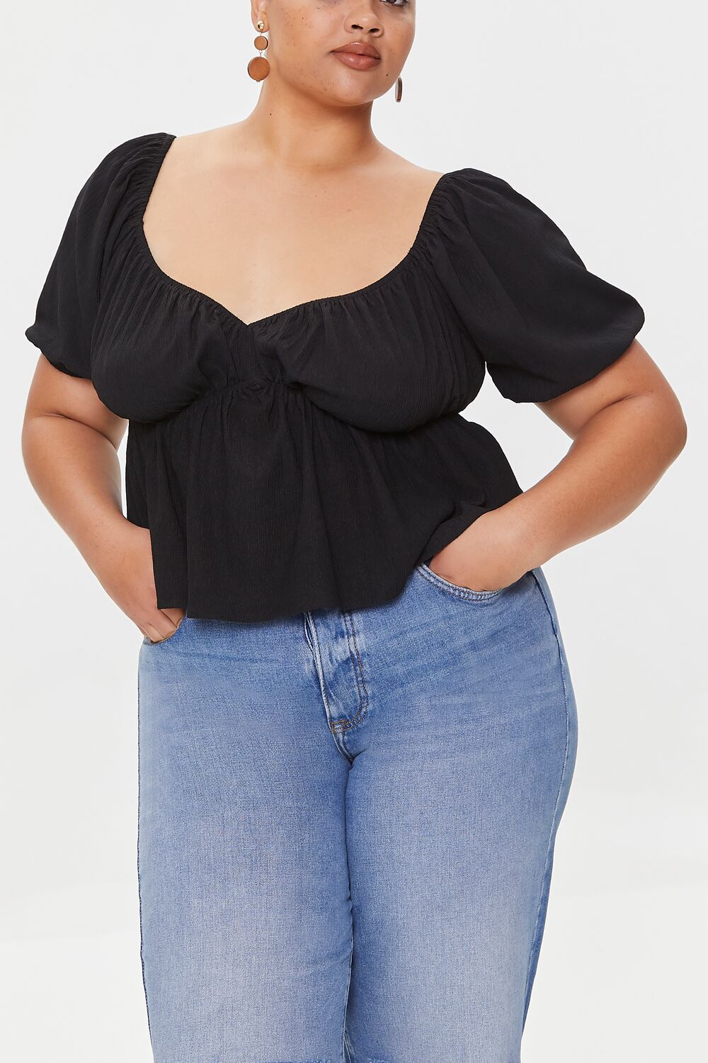 Plus Size Flounce-Hem Top