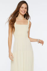 Smocked Strappy Midi Dress