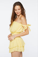 Swiss Dot Skort Romper