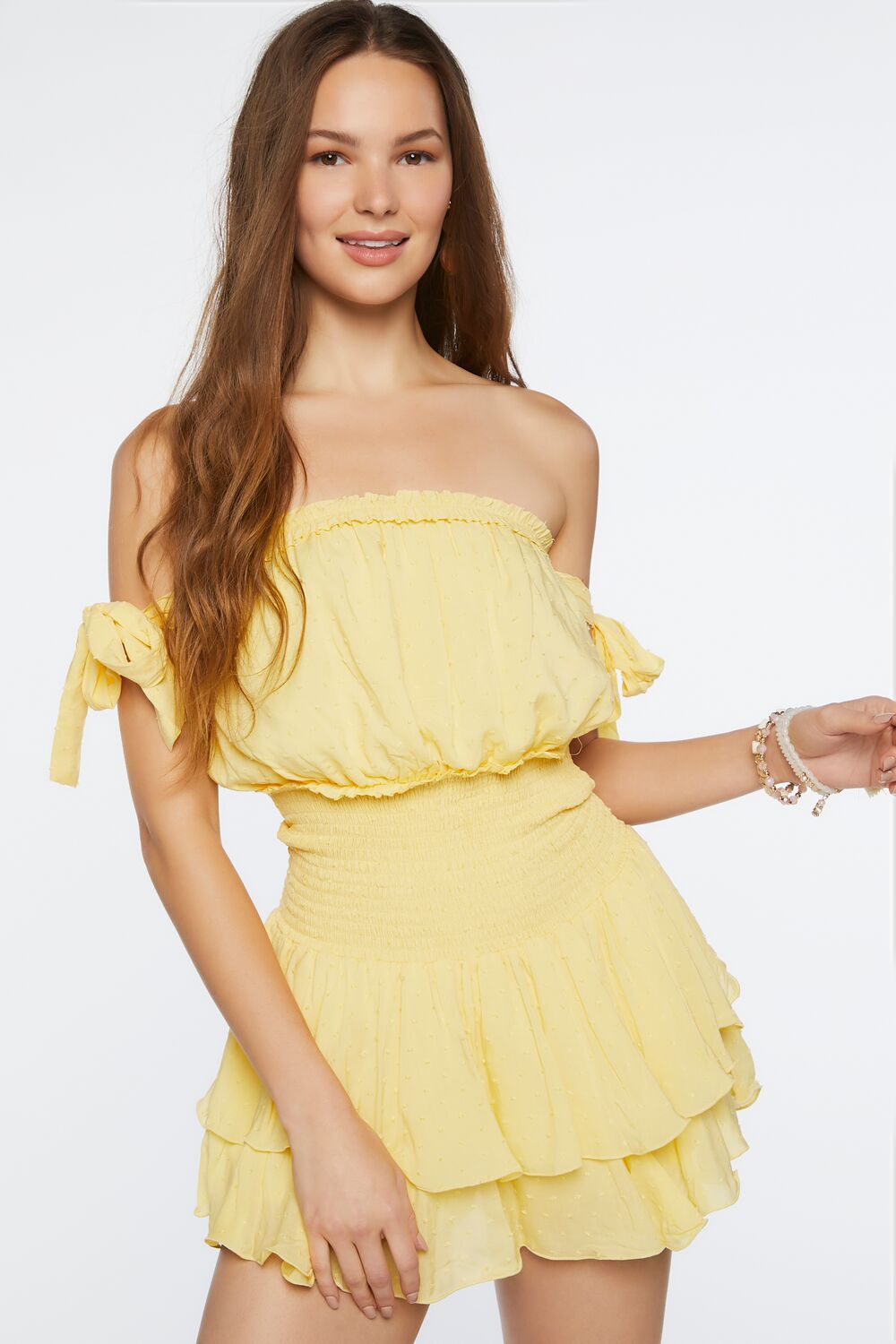 Swiss Dot Skort Romper