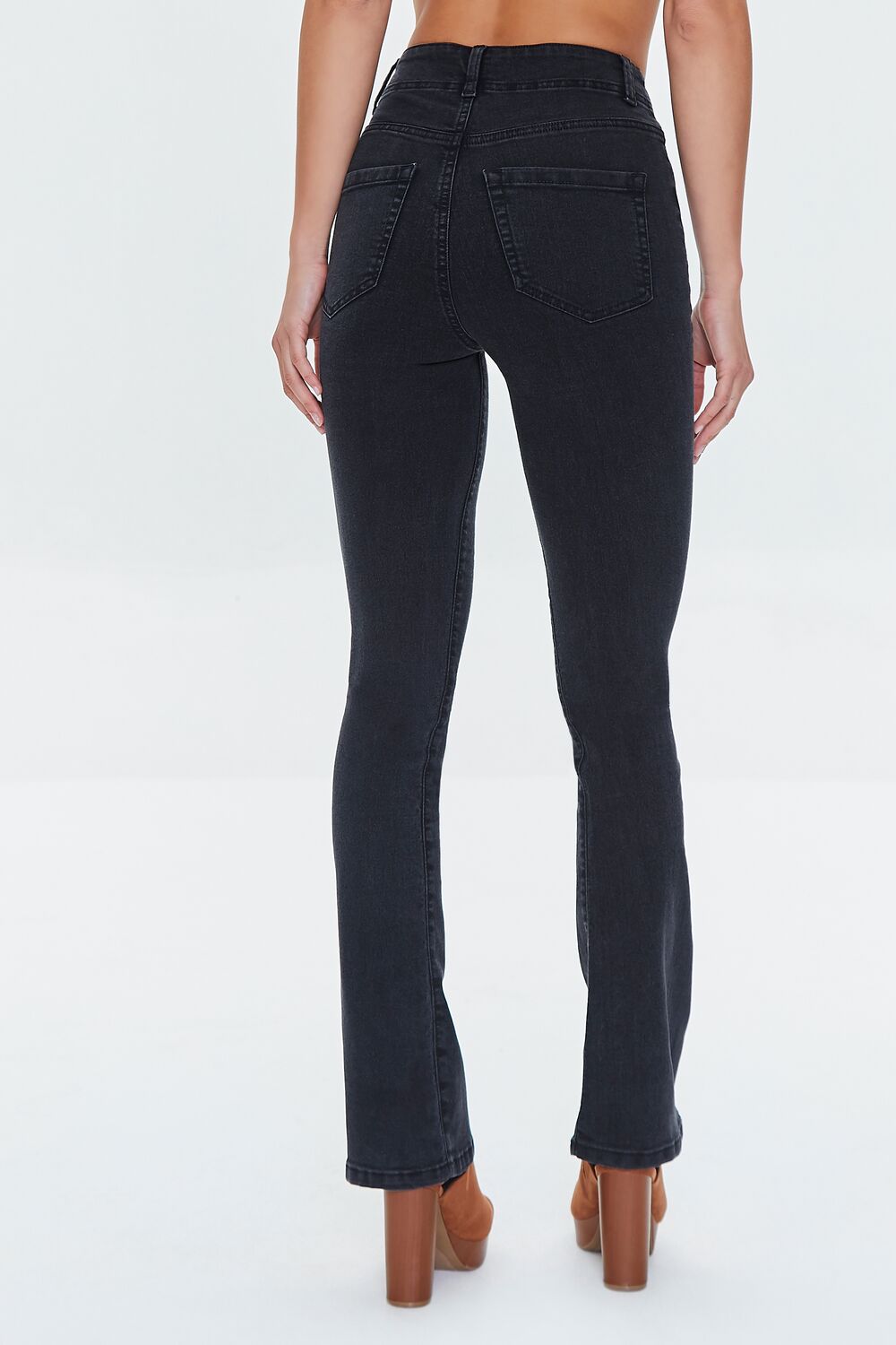 High-Rise Lace-Up Bootcut Jeans