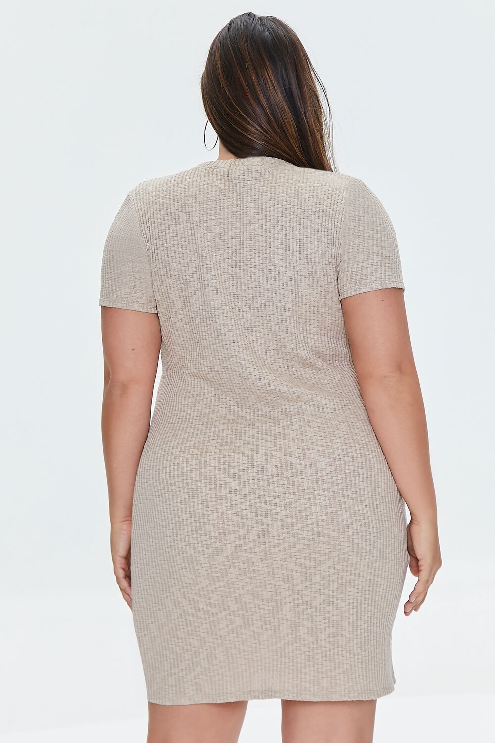 Plus Size Ribbed T-Shirt Dress