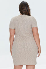 Plus Size Ribbed T-Shirt Dress