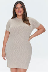 Plus Size Ribbed T-Shirt Dress