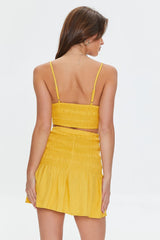 Smocked Cropped Cami & Skirt Set
